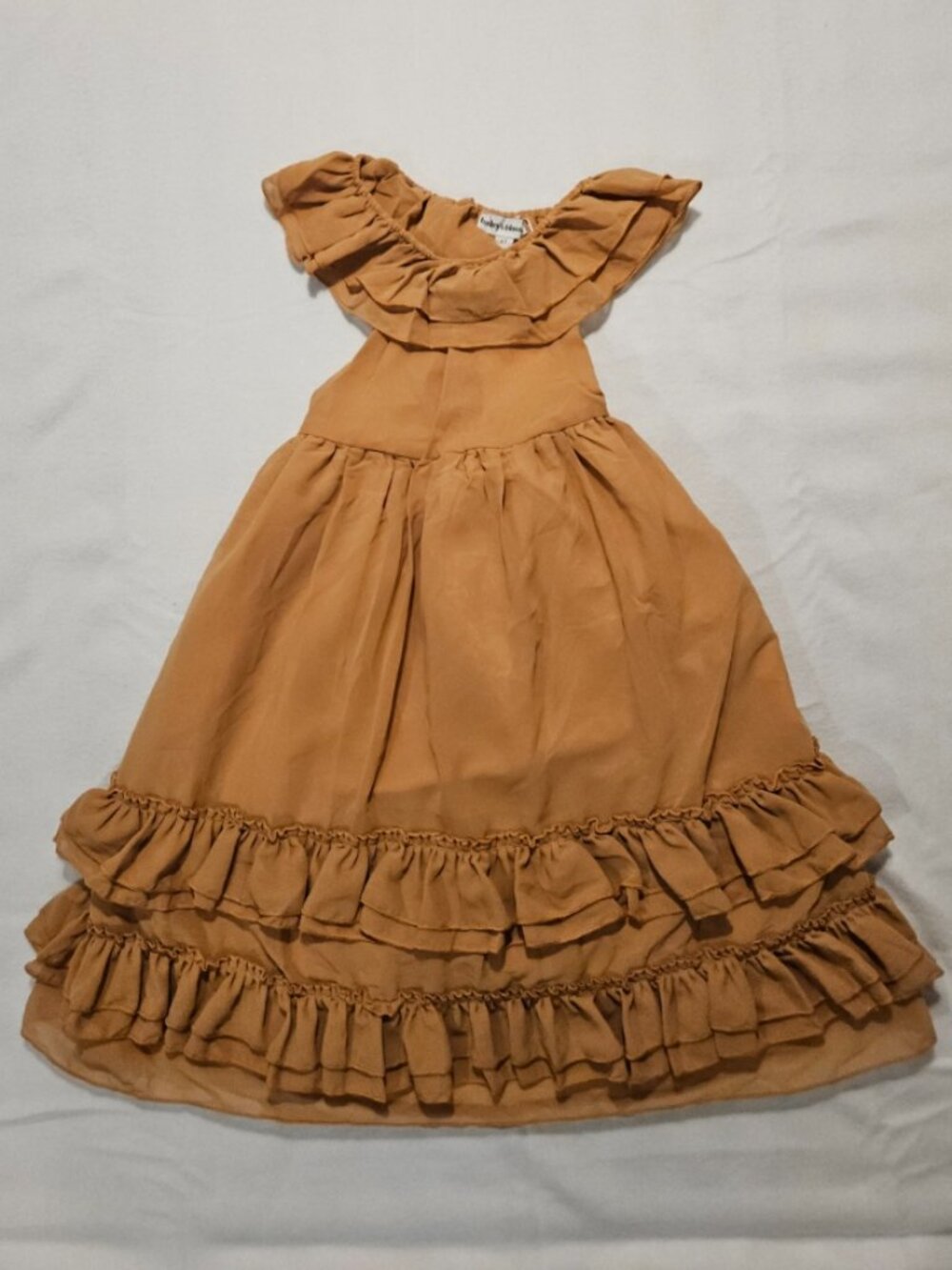 Bailey's Blossoms NWT Honey Ruffle Cutout Tie-Back Maxi Dress - 4T